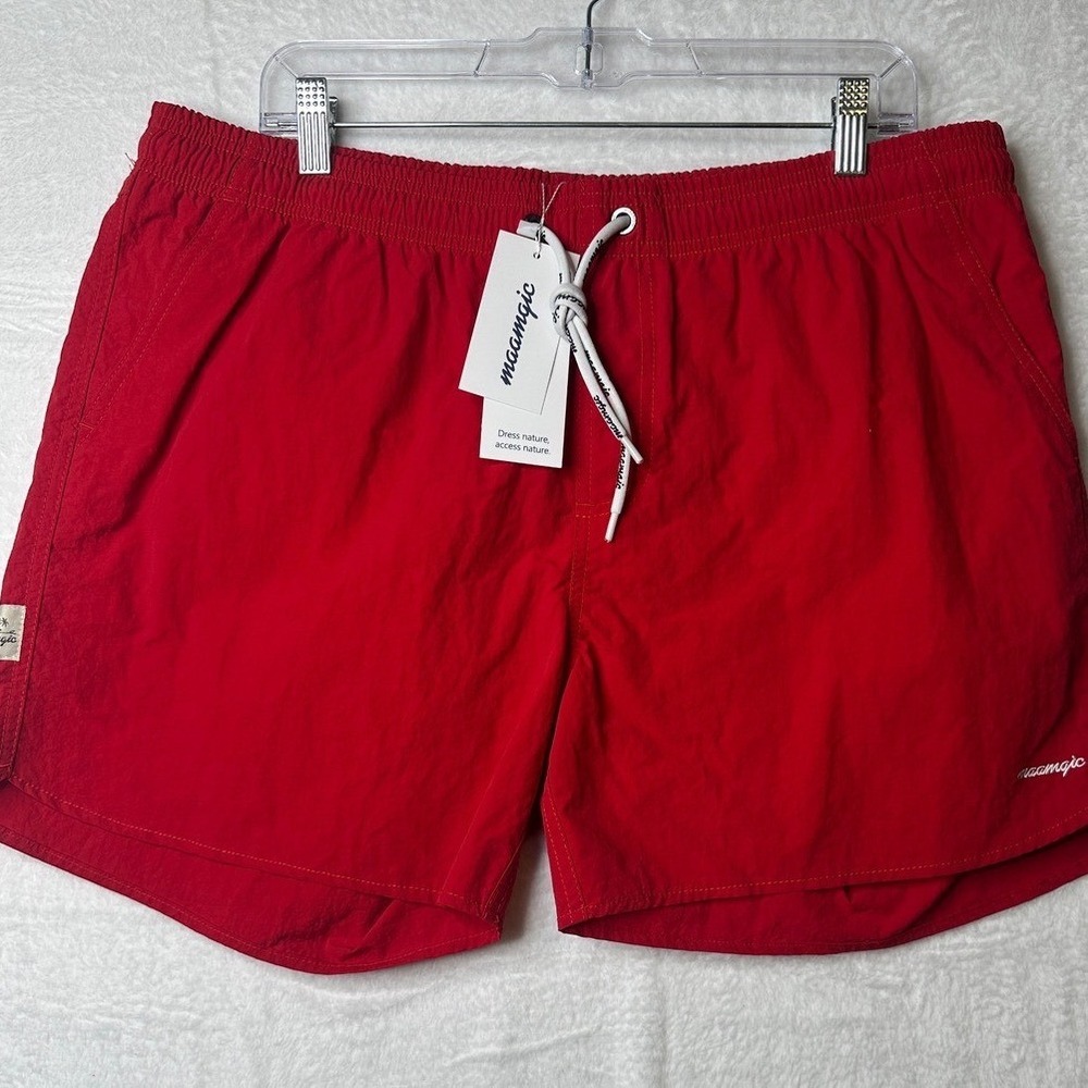 Maamgic Mens Swim Trunks Red Quick Dry‎ Shorts Size XL NWT TH111-2